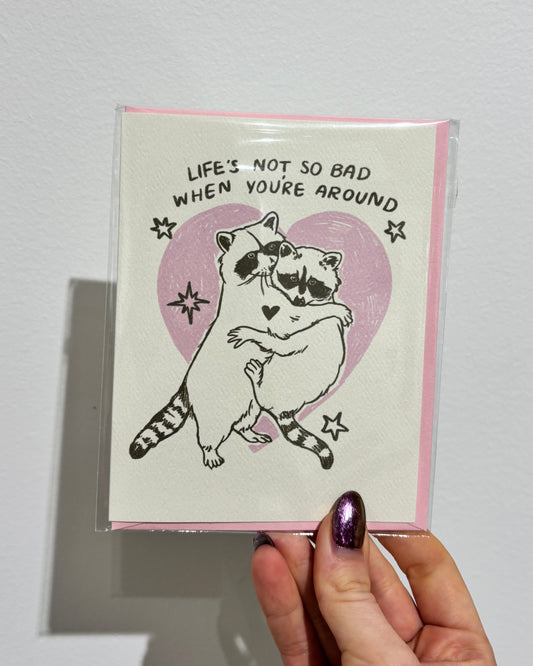Raccoon Love Card