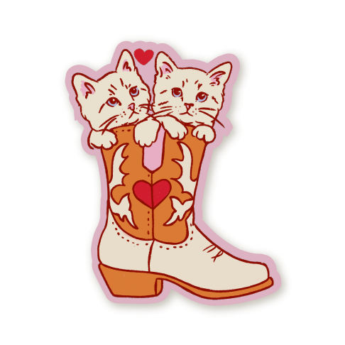 cats クリアランス in boots ステッカー