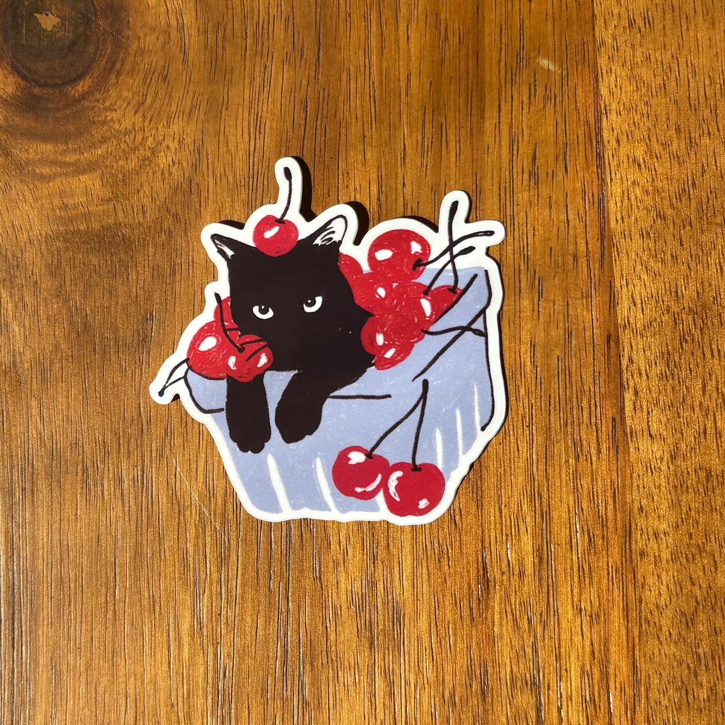 Cat Berries Sticker