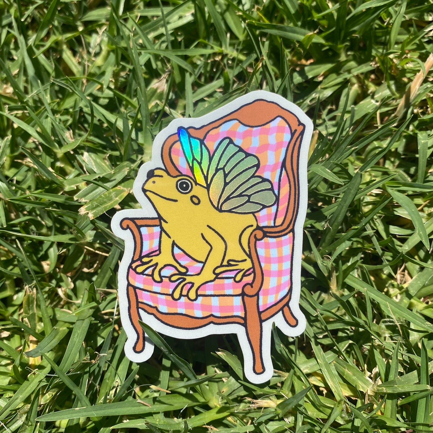 Holographic Fairy Frog Sticker