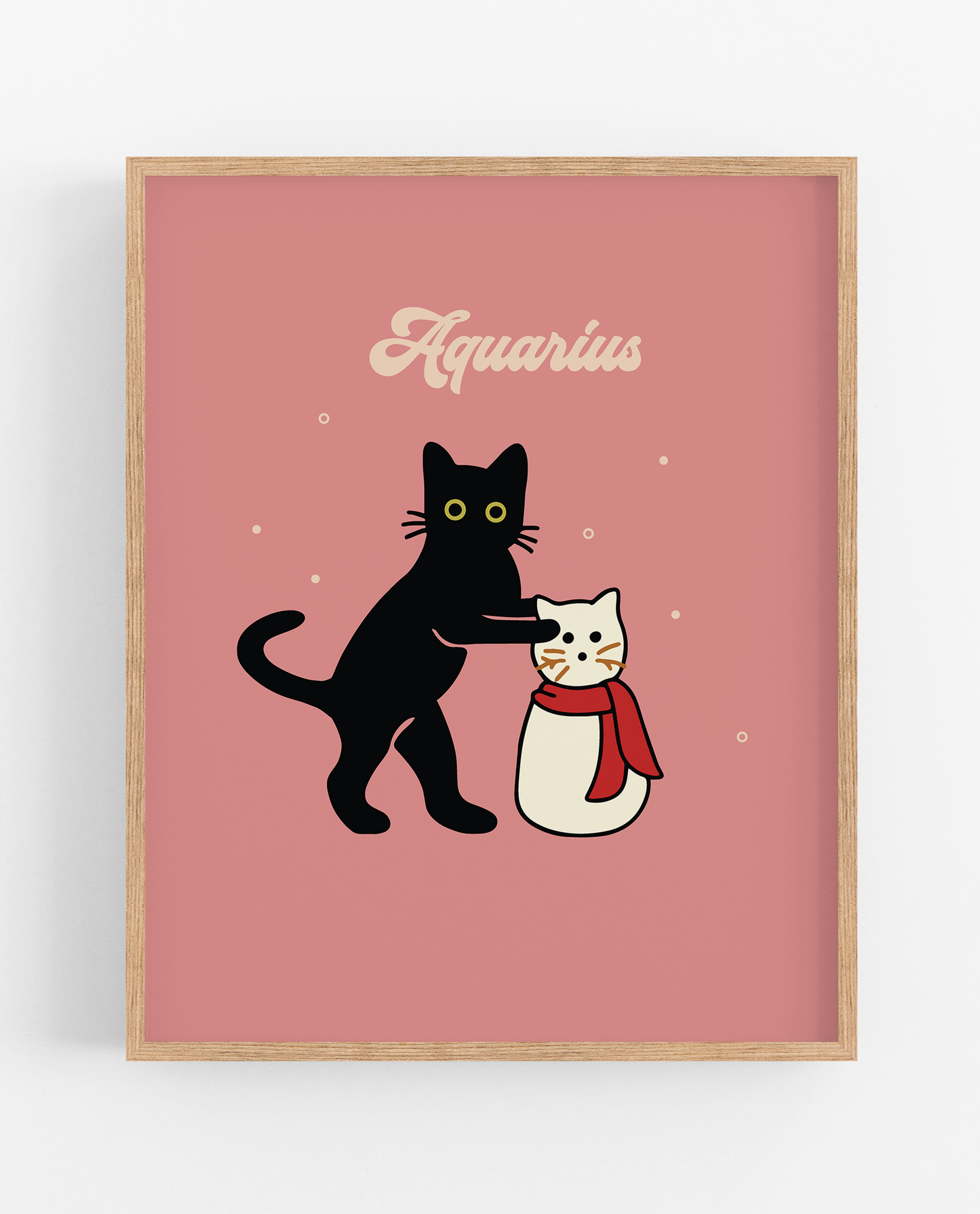 Zodiac Xmas Cat Print