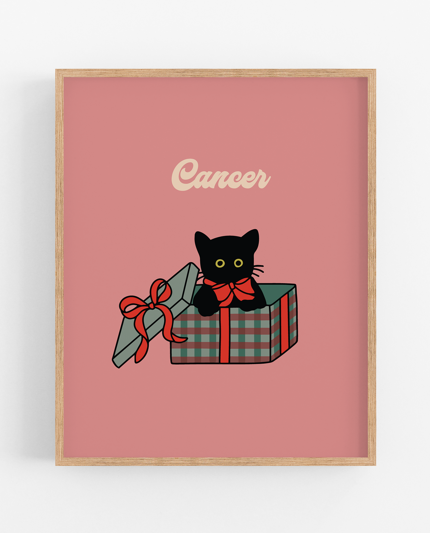 Zodiac Xmas Cat Print