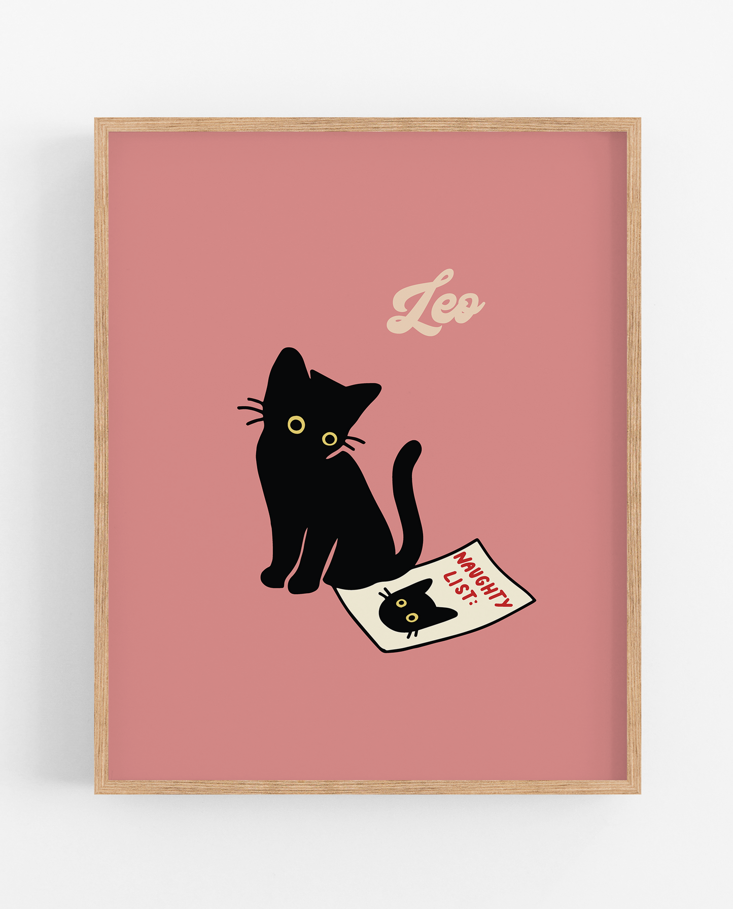 Zodiac Xmas Cat Print