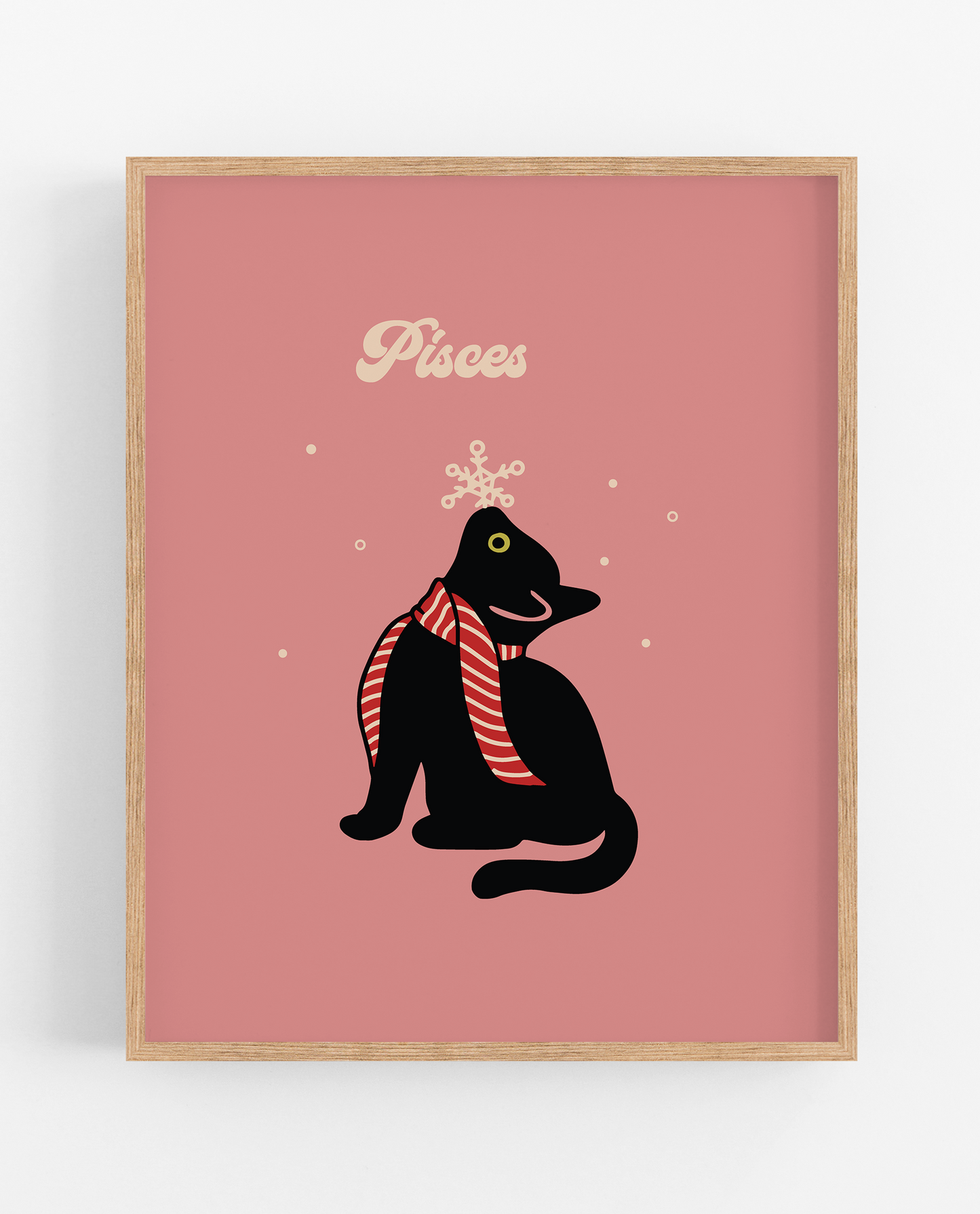 Zodiac Xmas Cat Print