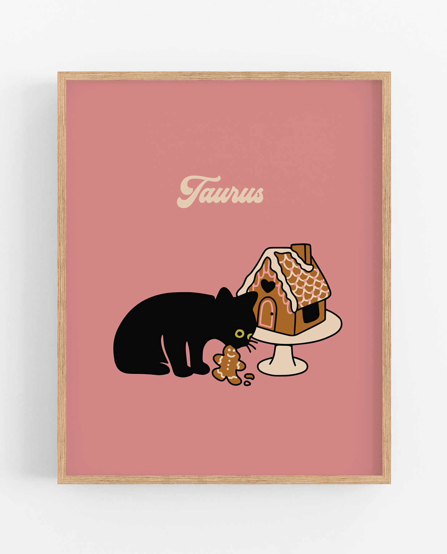 Zodiac Xmas Cat Print