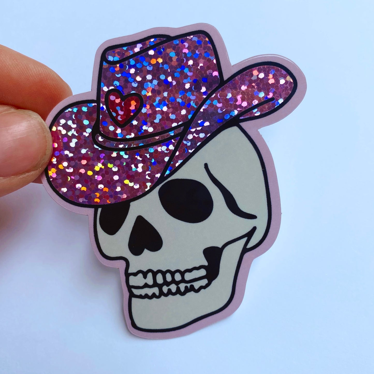 Cowboy Glitter Sticker
