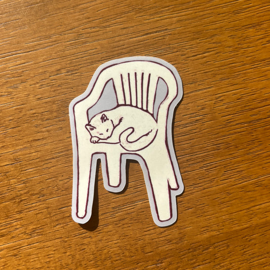 Lawn Cat Sticker