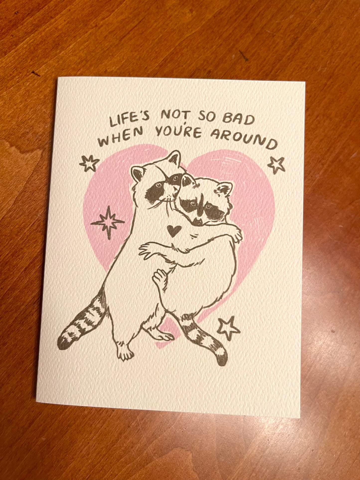 Raccoon Love Card