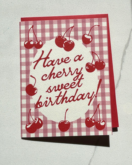 Cherry Birthday Card