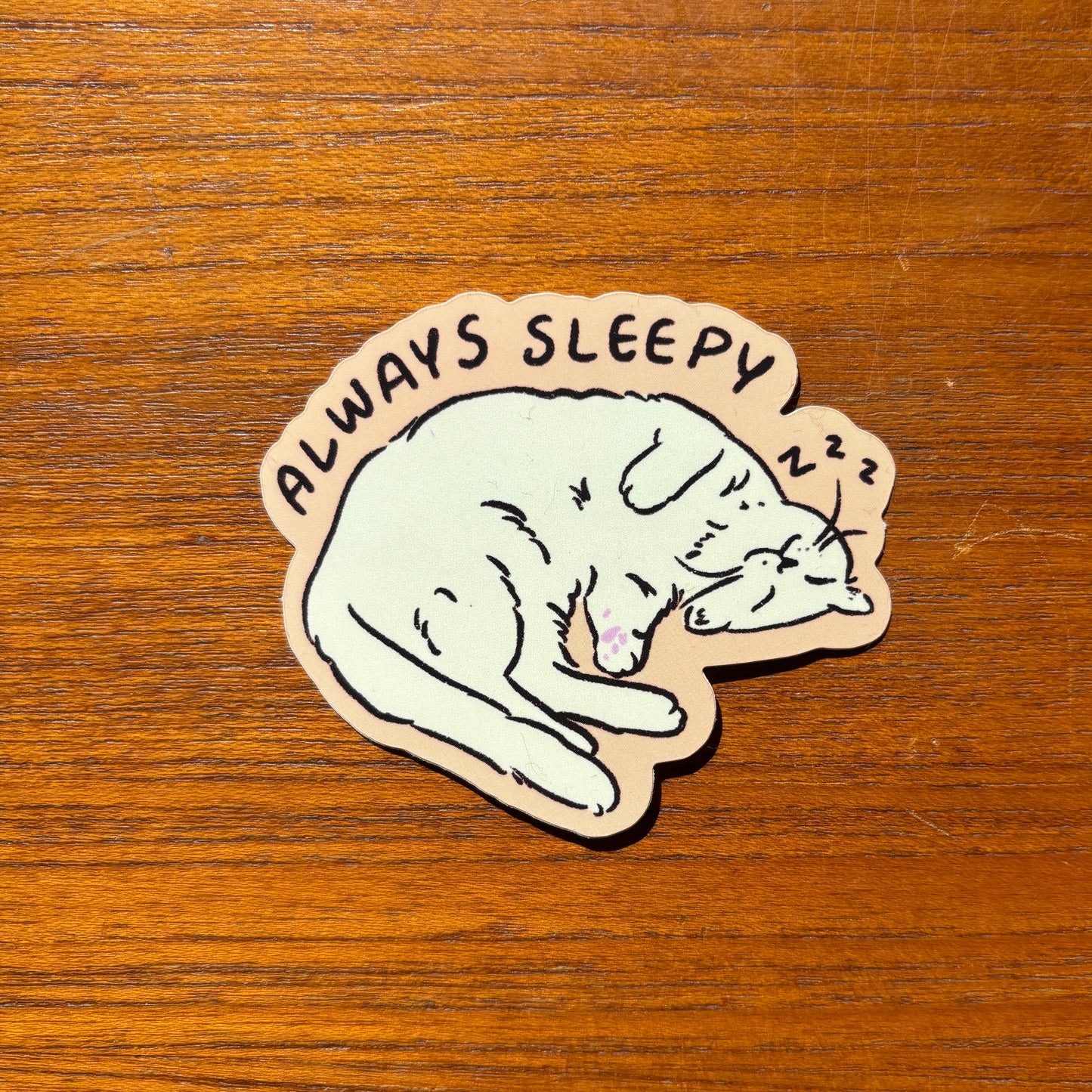 Sleepy Cat Sticker