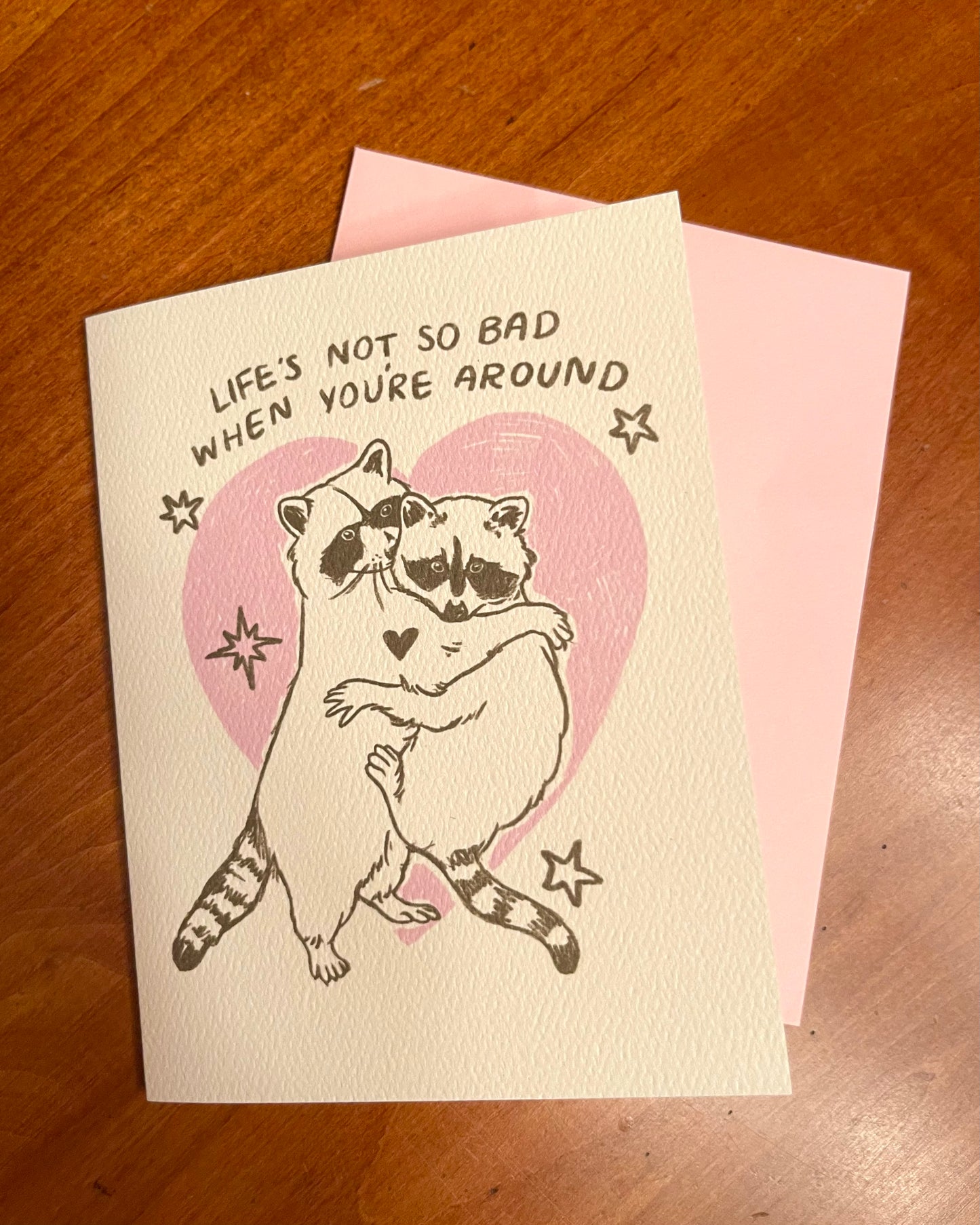 Raccoon Love Card