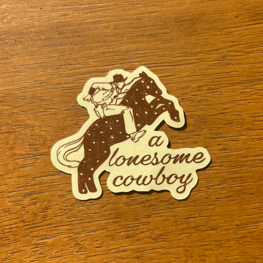 Lonesome Cowboy Sticker