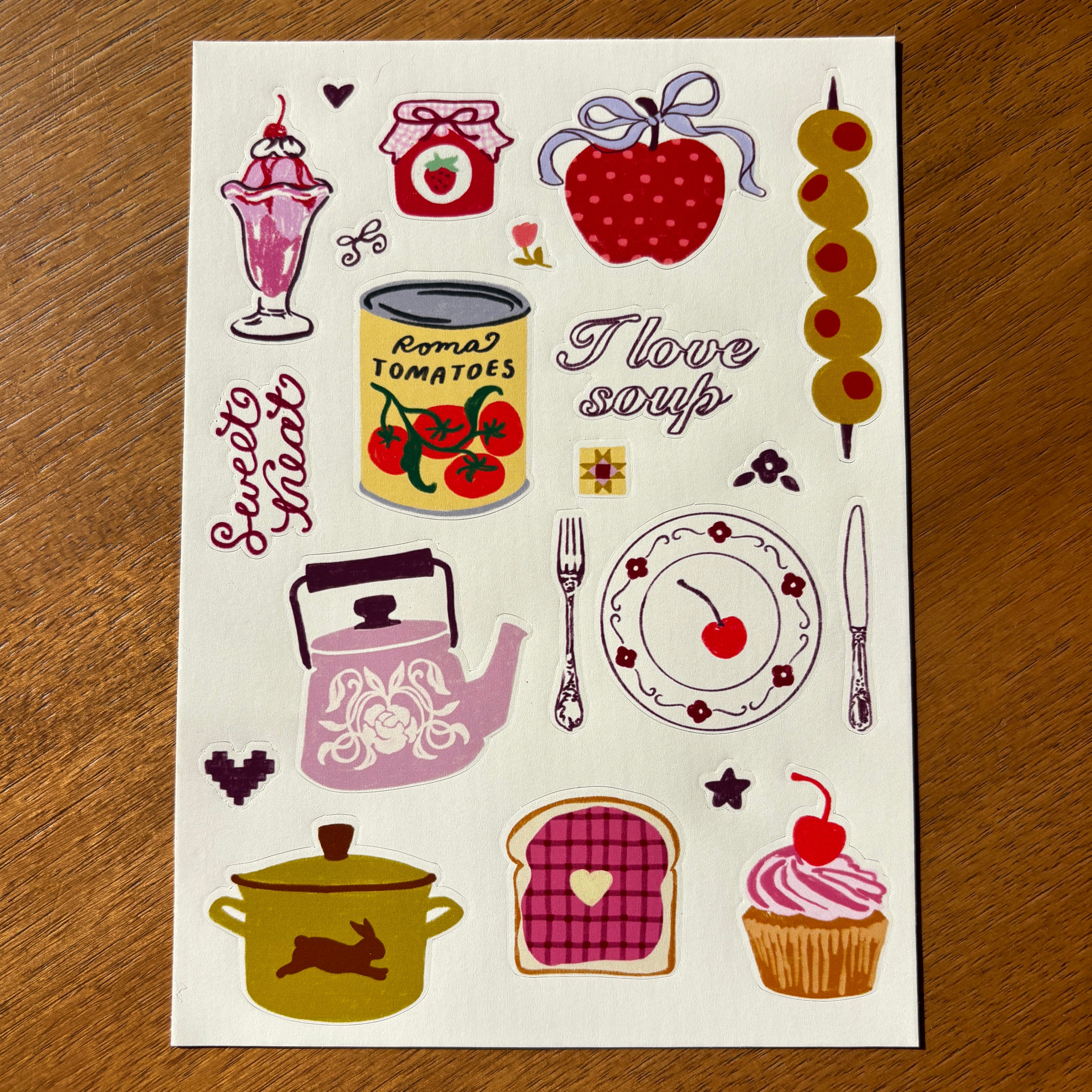Foods Sticker Sheet – Kira Cyan