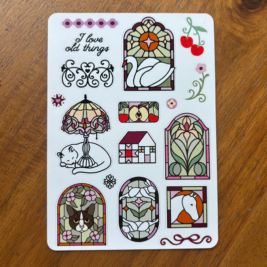 Stained Glass Sticker Sheet