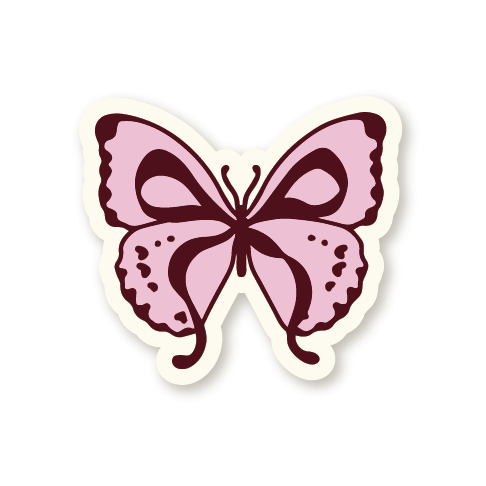 Bow Butterfly Sticker
