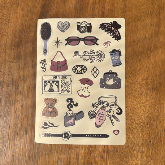 What’s in my Purse Sticker Sheet