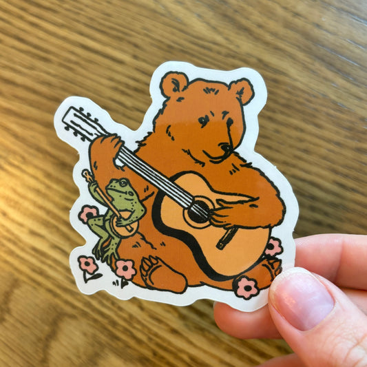 Bear Frog Sticker