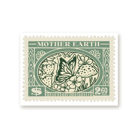Earth Stamp Sticker