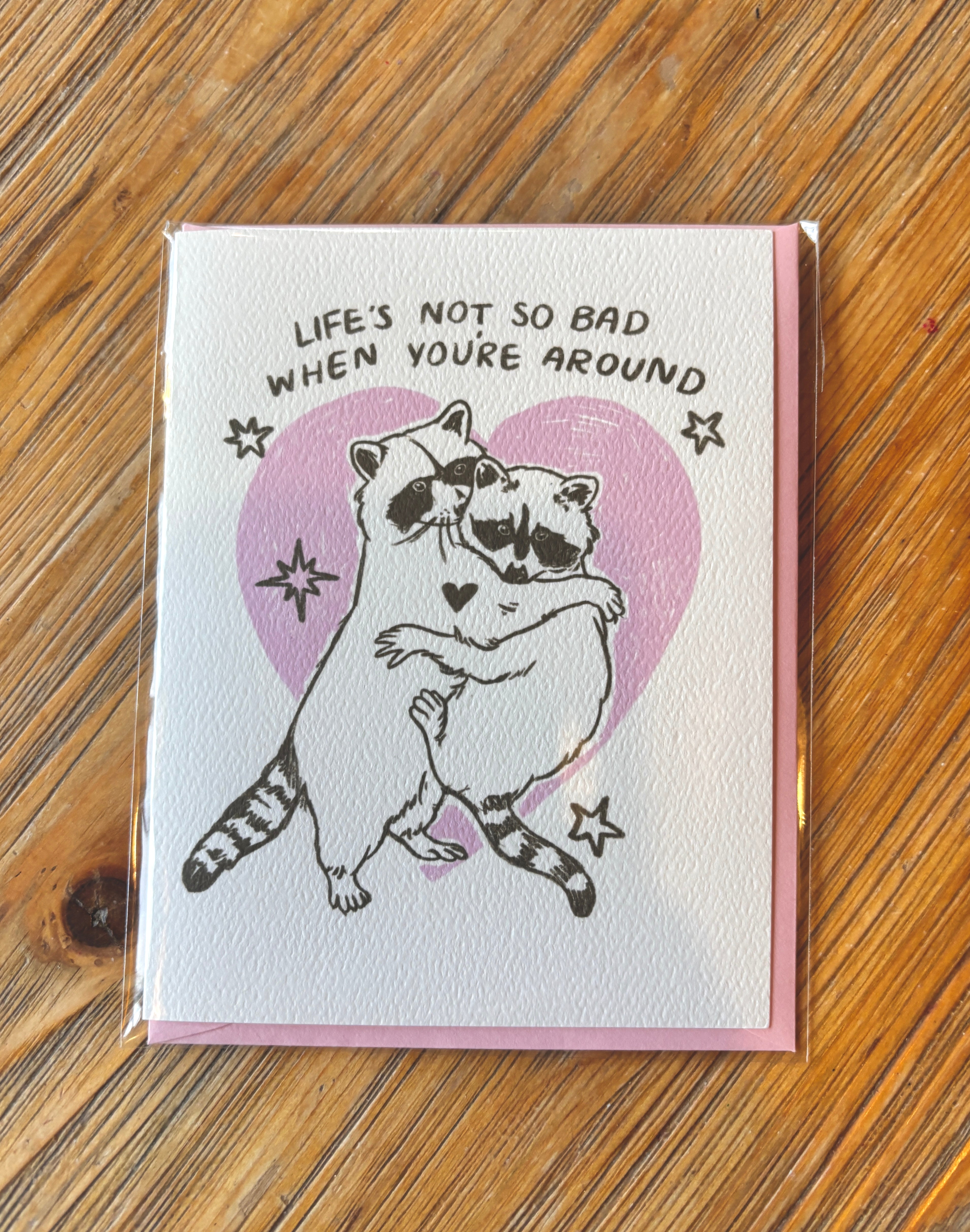 Raccoon Love Card – Kira Cyan