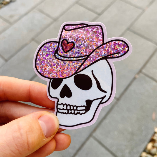 Cowboy Glitter Sticker