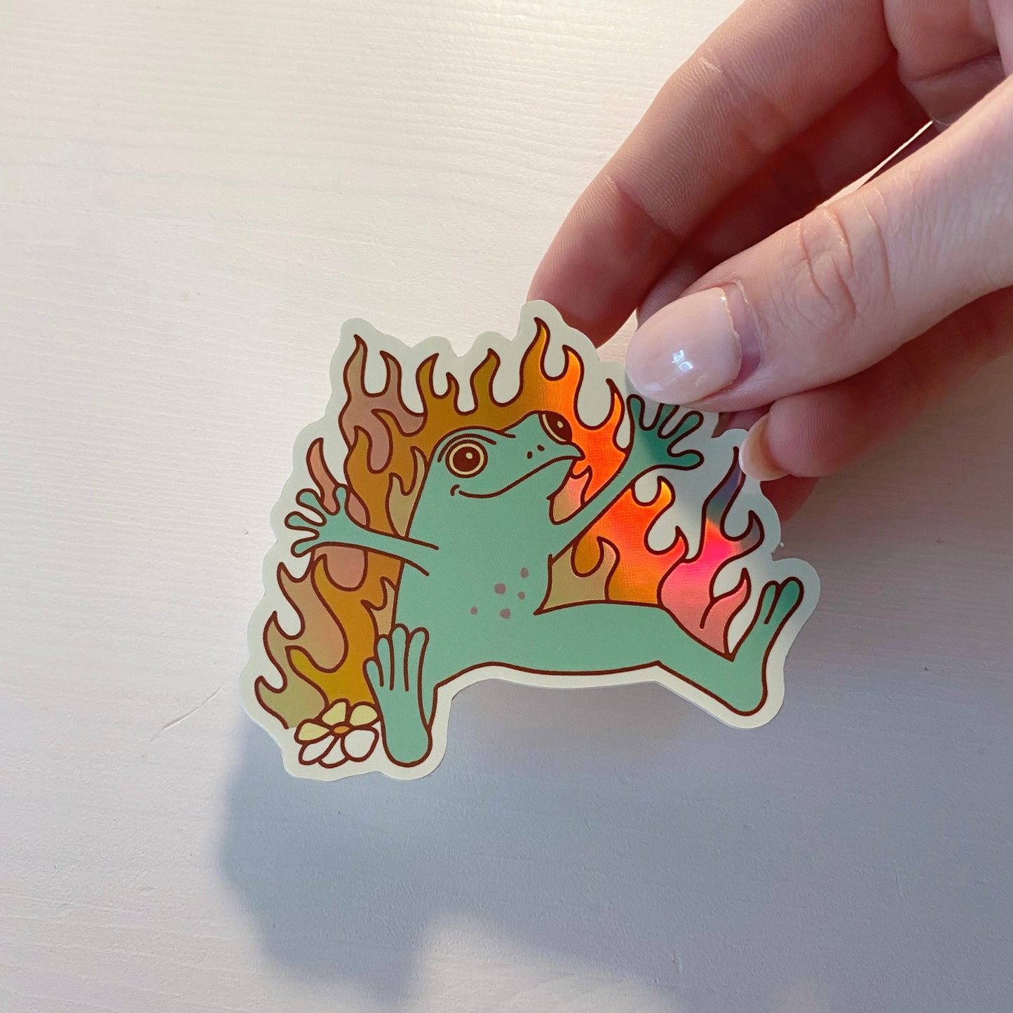 Froggy Fire Sticker